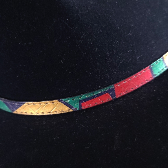 RESISTOL Beaver 4XXXX Black Cowboy Hat Size 7 1/8 - Picture 6 of 12